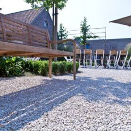 Camino exterior con grava drenante GRAVEL.