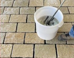 Mezclado del mortero permeable PRO.